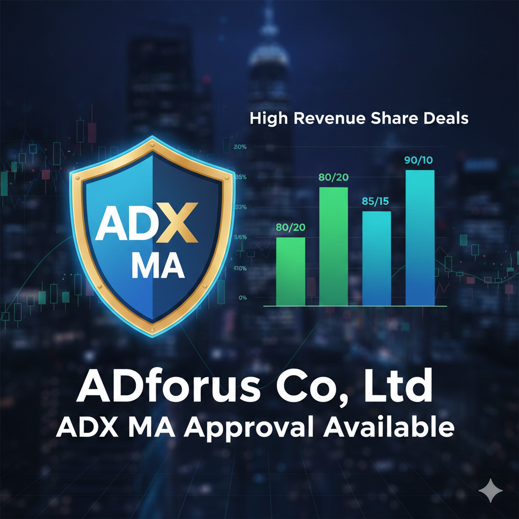 ADforus Co., Ltd ADX MA Approval Available – High Revenue Share Deals 80/20, 85/15 & 90/10