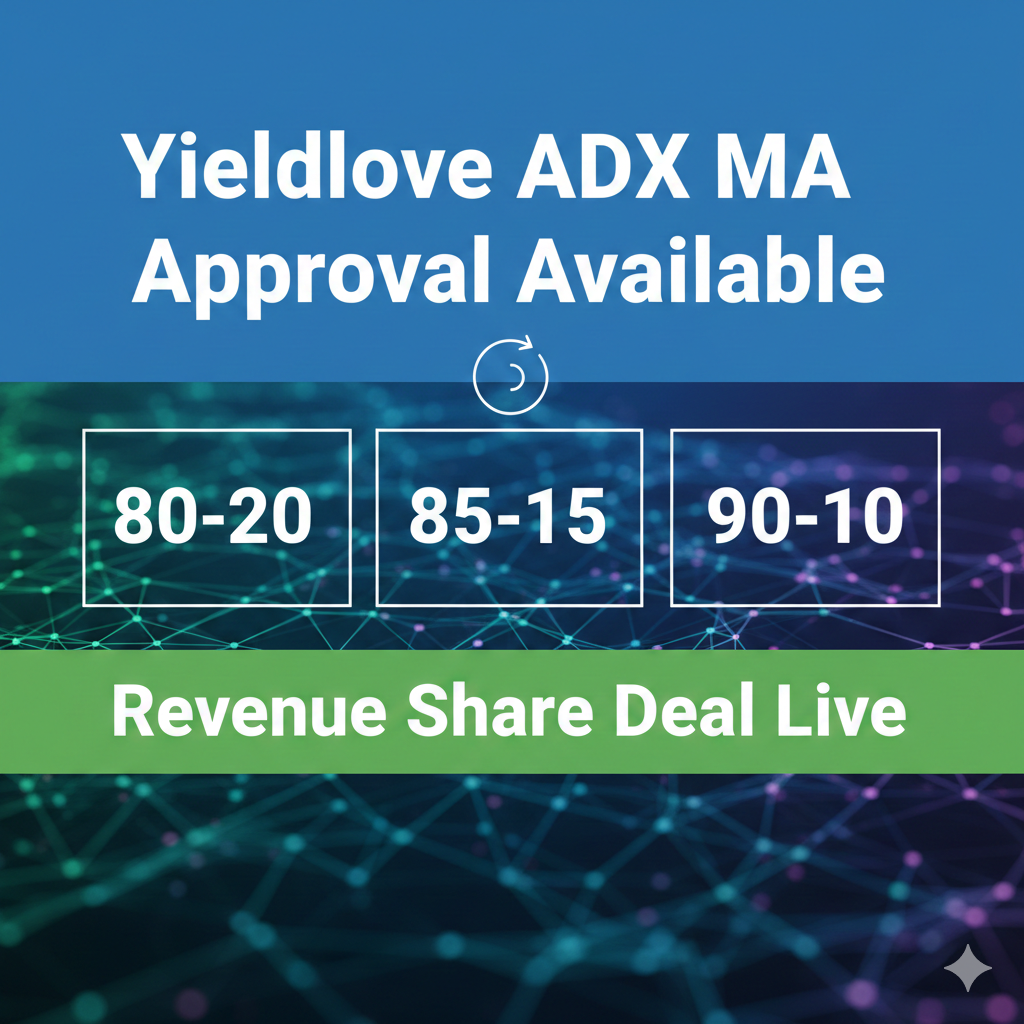 Yieldlove ADX MA Approval Available 80-20 | 85-15 | 90-10 Revenue Share Deal Live